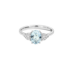Anillo Fiordaliso Aguamarina Recarlo