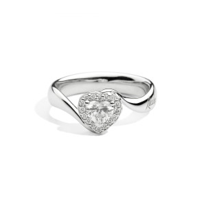 Anillo Oro Blanco Diamantes Recarlo