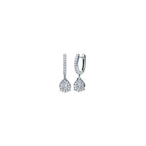 Pendientes Oro Blanco Diamantes Recarlo