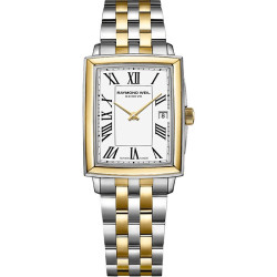 Toccata PVD Oro Amarillo 22.6 x 28.1mm Esfera Blanca Raymond Weil