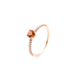 Anillo Rainbow Zafiro Naranja Oro Rosa Irantzuline