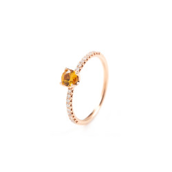 Anillo Rainbow Zafiro Amarillo Oro Rosa Irantzuline