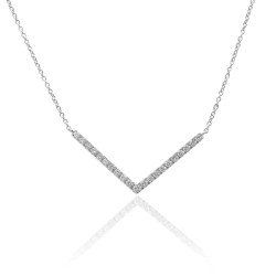 Collar Oro Blanco con Diamantes Irantzuline