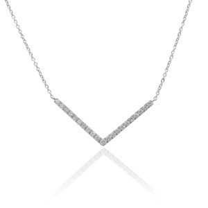 Collar Oro Blanco con Diamantes Irantzuline