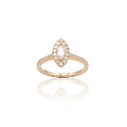 Anillo Lucky Eye Oro Rosa Diamantes Irantzuline