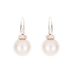 Par Pendientes Perlas Cultivadas Blancas Diamantes Irantzuline
