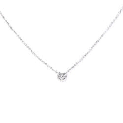 Collar Oro Blanco Diamante Irantzuline