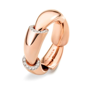 Anillo Calla Oro Rosa Diamantes Vhernier