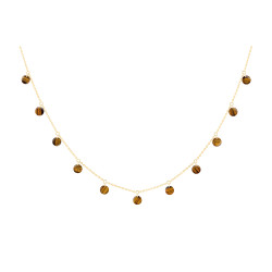 Collar Polka Oro Amarillo Ojo de Tigre LaBrune&LaBlonde