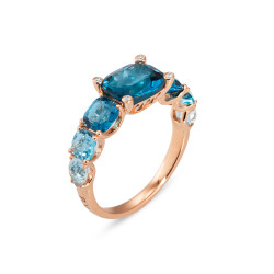 Anillo Firenze Topacio Azul Irantzuline