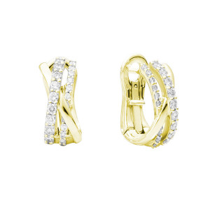 Pendientes Oro Amarillo Diamantes Recarlo