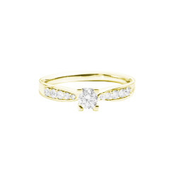 Anillo Oro Amarillo Diamantes Recarlo