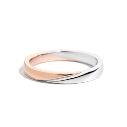 Alianza Moderna Bicolor Oro Blanco Oro Rosa Recarlo