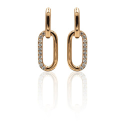 Pendientes Milady Oro Rosa Diamantes Irantzuline