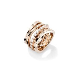 Anillo Oro Rosa Diamantes Mattioli