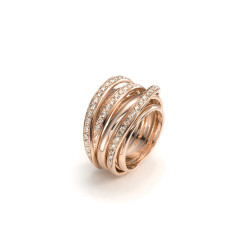 Anillo Oro Rosa Diamantes Mattioli