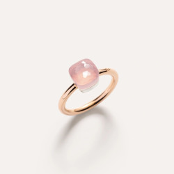 Anillo Nudo Petit Oro Rosa Cuarzo Rosa Pomellato