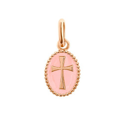 Colgante Cruz de resina Oro rosa GigiClozeau