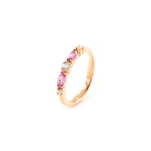 Anillo Rainbow Oro Rosa Diamantes Irantzuline