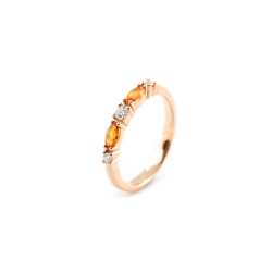 Anillo Rainbow Oro Rosa Diamantes Irantzuline