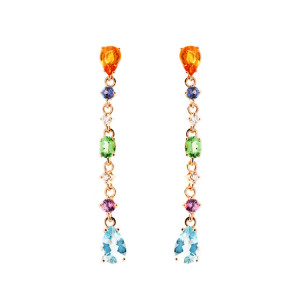 Pendientes Rainbow Oro Rosa Irantzuline
