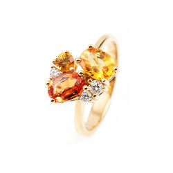Anillo Rainbow Oro Amarillo Diamantes Irantzuline