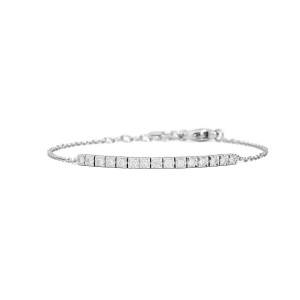 Pulsera Cadena Oro Blanco Diamantes Recarlo