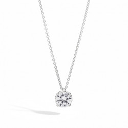 Collar Oro Blanco Diamantes Recarlo