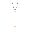 Collar Rosario Cruz Gigi Clozeau Turquoise Vert