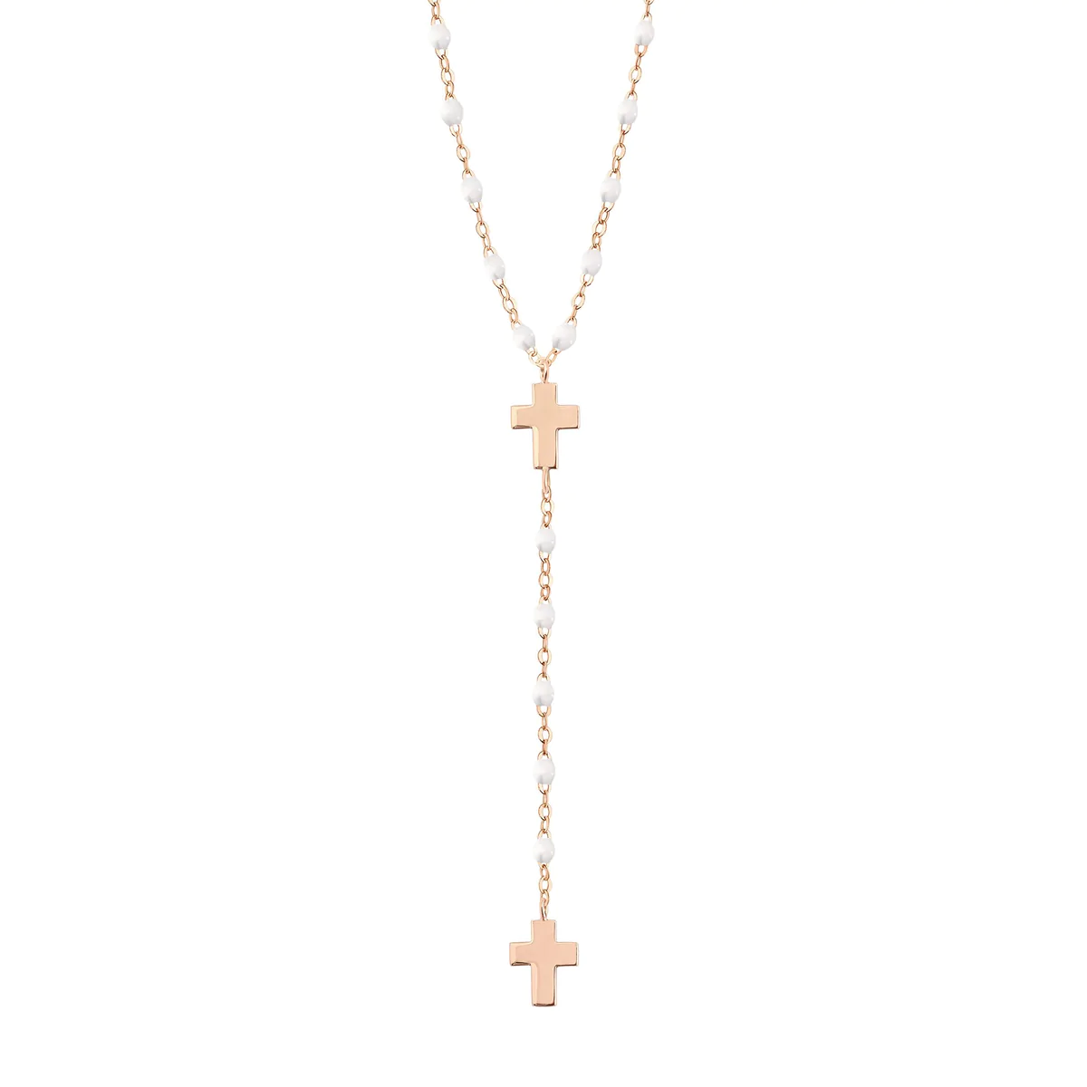 Collar Rosario Cruz Gigi Clozeau Blanc