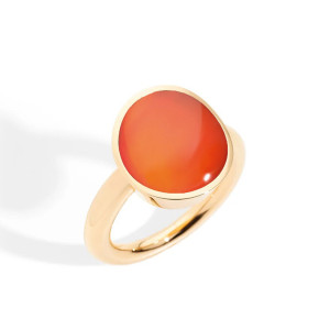 Anillo Giotto Piccolo Oro Rosa Cornalina Vhernier