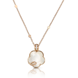 Collar Petit Joli Madreperla Blanca Oro Rosa Diamantes PasqualeBruni