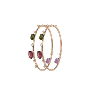 Pendientes Oro Rosa Diamantes Turmalinas Mattia Cielo