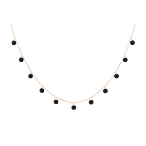 Collar Polka Oro Rosa Ónix Negro LaBrune&LaBlonde