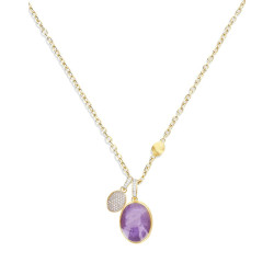Collar Boules con Charms de Colores Oro Diamantes Piedras de Colores Nanis (Corto)