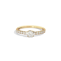 Anillo Oro Amarillo Diamantes Recarlo