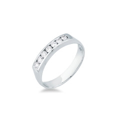 Anillo Oro Blanco Diamantes Irantzuline