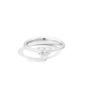 Anillo Oro Blanco Diamante Recarlo