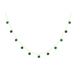 Collar Polka Oro Amarillo Malaquita LaBrune&LaBlonde
