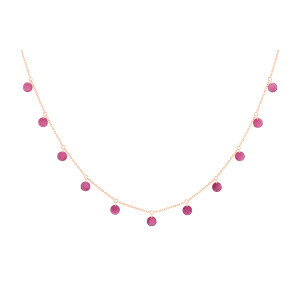 Collar Polka Oro Rosa Rodolita LaBrune&LaBlonde