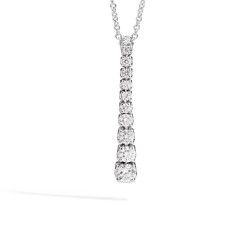 Collar Oro Blanco Diamantes Recarlo