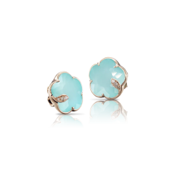 Pendientes Petit Joli Oro Rosa Turquesa Diamantes PasqualeBruni