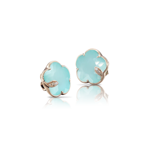 Pendientes Petit Joli Oro Rosa Turquesa Diamantes PasqualeBruni