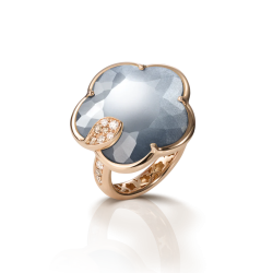 Anillo Ton Joli Oro Rosa Madreperla Gris Diamantes PasqualeBruni