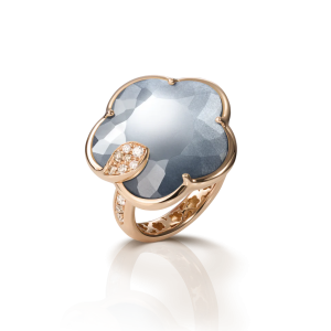 Anillo Ton Joli Oro Rosa Madreperla Gris Diamantes PasqualeBruni