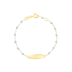 Pulsera Little Gigi Oro Amarillo Placa Ovalada Gigi Clozeau